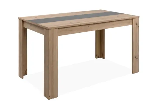 Esstisch - LB ca. 138x80 cm, Artisan Eiche Nachbildung, Anthrazit