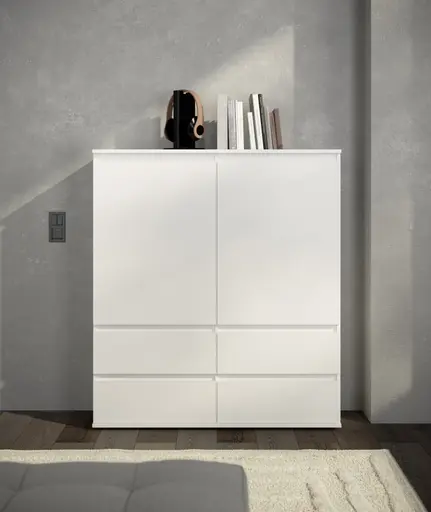 Highboard - B ca. 116 cm, Weiß