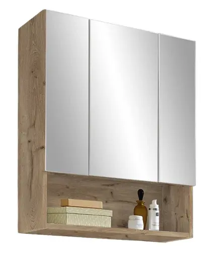 Spiegelschrank- B ca. 65 cm, Eiche Dekor, Spiegel