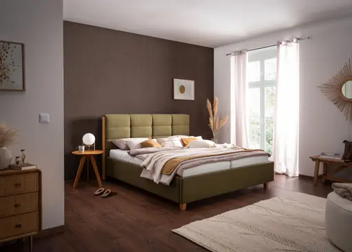  Polsterbett - Liegefläche ca. 180x200 cm, Stoff, Grün