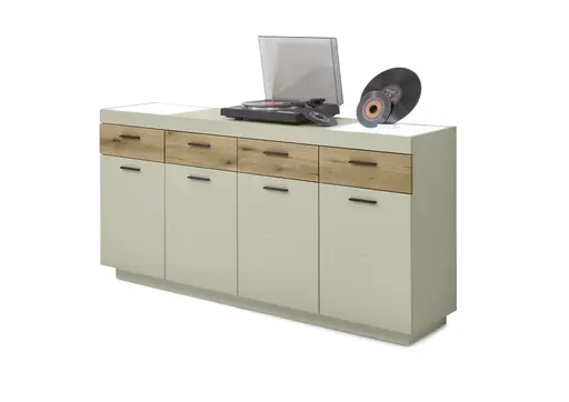 Sideboard - mit Beleuchtung, B ca. 180 cm, Kaschmir, Coast Evoke Eiche Nachbildung