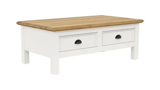 Couchtisch Louisiana - LBH ca. 70x120x45 cm, Weiß