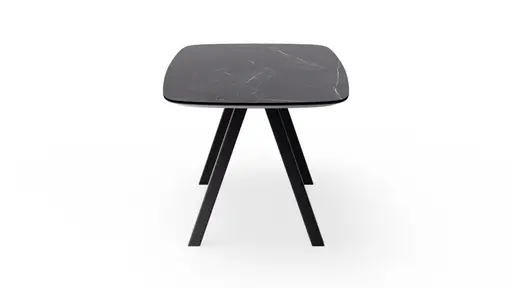 Esstisch Jari - LB ca. 180x95 cm, Keramik, Schwarz