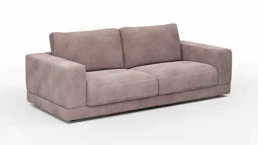 Sofa Juni - 2-Sitzer, Cord, Altrosa