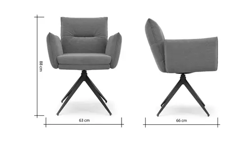 Armlehnstuhl Coscino - Stoff, Terrakotta