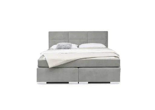 Boxspringbett SIRKO- Liegefläche ca. 180x200 cm, Stoff, Hellgrau