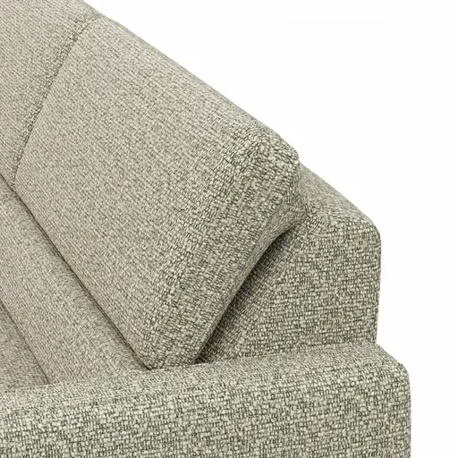 Ecksofa Valera - 3-Sitzer mit Ecke rechts inkl. Rückenlehne verstellbar, Stoff, Limone