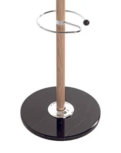 Garderobenständer - Ø/H ca. 40x175 cm, Eiche Nachbildung, Schwarz