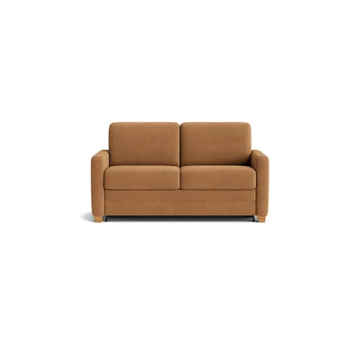 Sofa Lakeville 1 - inkl. Schlaffunktion, Gestell schwarz, Stoff, Senfgelb