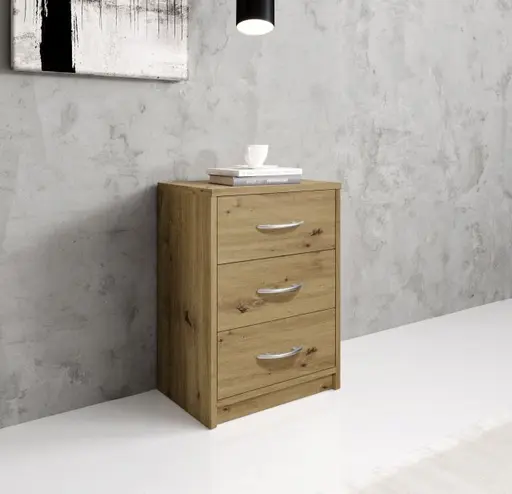 Nachtkommode - Eiche Dekor