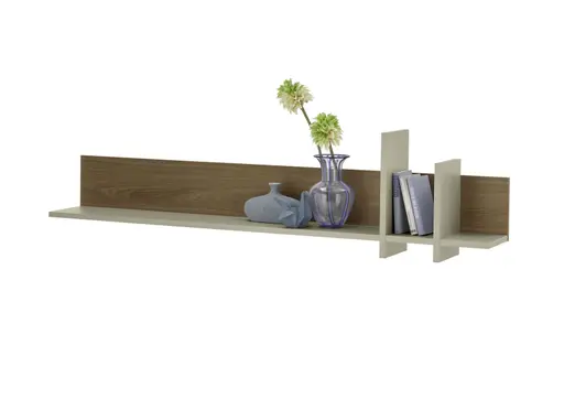Wandboard - B ca. 180 cm, Nussbaum Nachbildung, Kaschmir