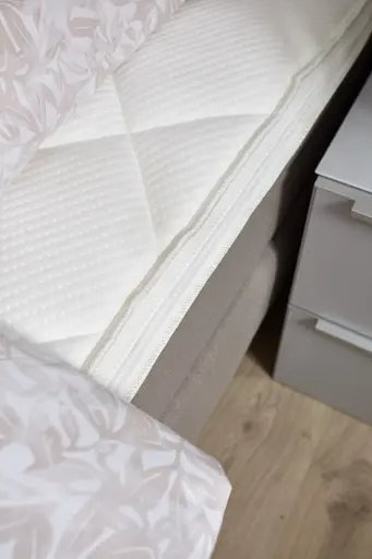 Boxspringbett Valencia - Liegefläche ca. 180x200 cm, Stoff, Mauve