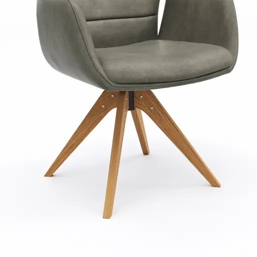 Armlehnstuhl Dalyan - drehbar, Stoff, Grau