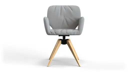 Armlehnstuhl Saltino - Stoff, Hellgrau