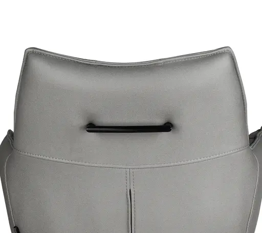 Barhocker MAKANA - drehbar, höhenverstellbar, Stoff, Hellgrau