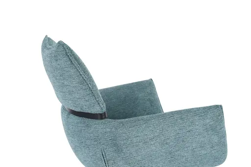 Armlehnstuhl MARJA - drehbar, Stoff, Türkis