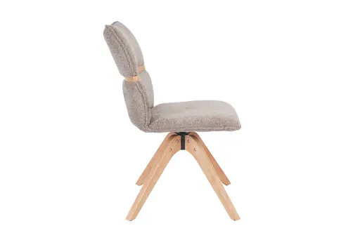 Stuhl MAROU - drehbar, Stoff, Braun