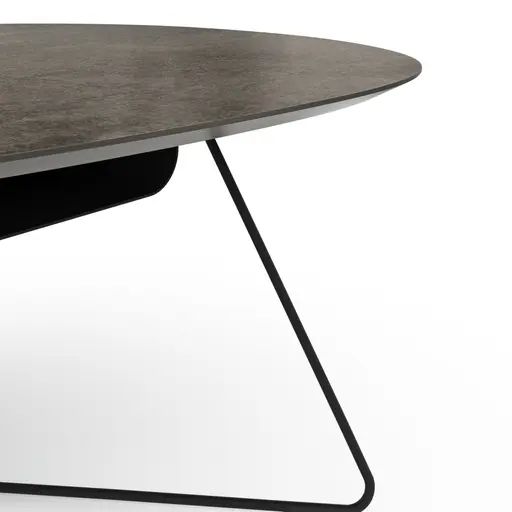 Couchtisch Fano - LBH ca. 121x75x38 cm, HPL Laminat, Graubraun