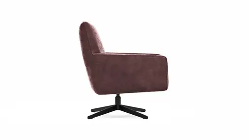 Drehsessel Matina - Größe L, Velour, Weinrot