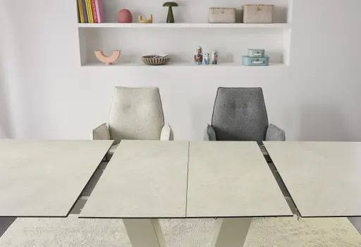 Esstisch Dinner - ausziehbar, LB ca. 160x 90 cm, HPL, Sand