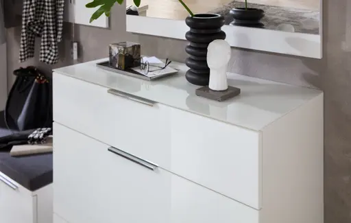 Garderobe - inkl. Sitzkissen, Weiß