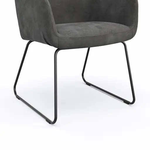 Armlehnstuhl Newcastle - Stoff, Anthrazit