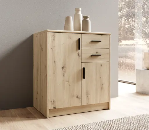 Kommode - B ca. 74 cm, Artisan Eiche Nachbildung