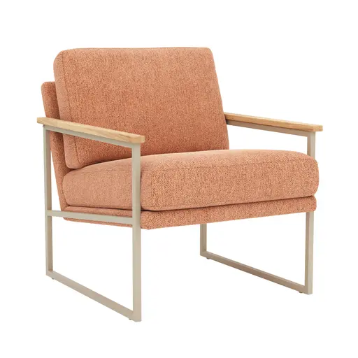 Loungesessel Karla - Stoff, Puder