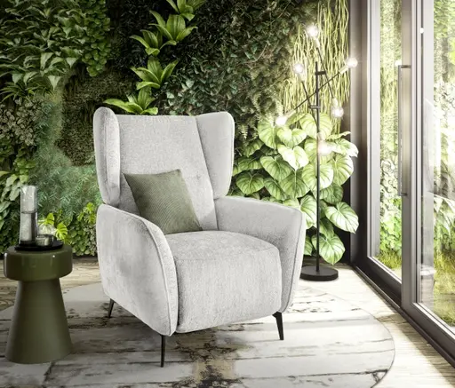 TV-Sessel - Relaxfunktion, Stoff, Hellgrau