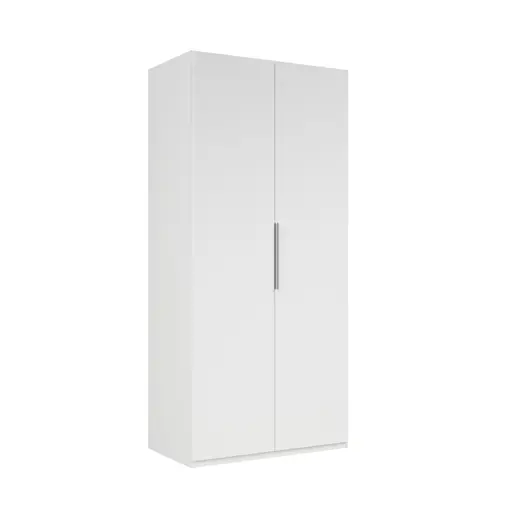 Drehtürenschrank- B ca. 100 cm, Weiß