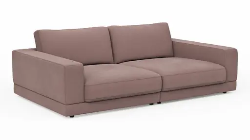 Megasofa Juni Lounge - B ca. 252 cm, Stoff, Rosé