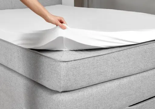 Boxspringbett- Liegefläche ca. 140x200 cm, Stoff, Silber