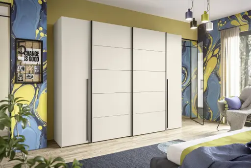  Schwebe-/Drehtürenschrank FAHDA- B ca. 270 cm, Sand