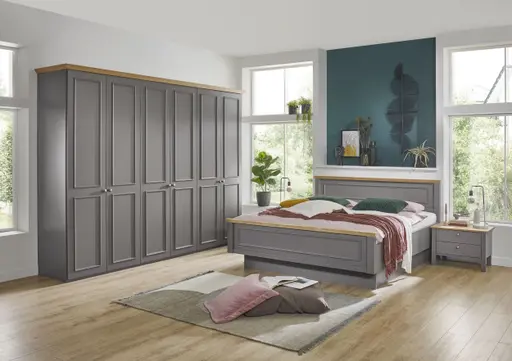 Schlafzimmer - Lack, grau, Landhausstil 