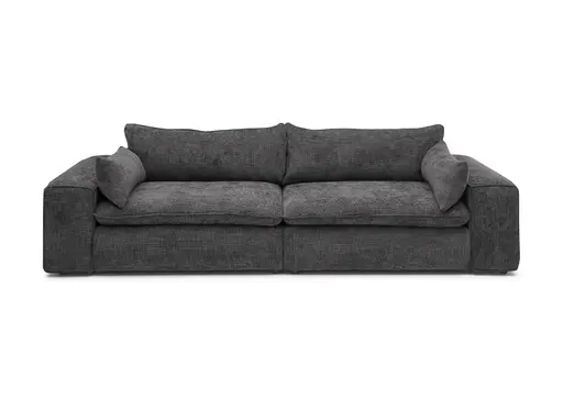  Sofa - 3-Sitzer, Stoff, Schwarz