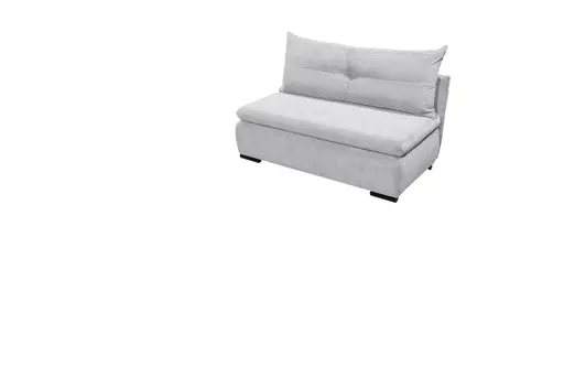 Schlafsofa - 2-Sitzer inkl. Schlaffunktion, Stoff, Hellgrau