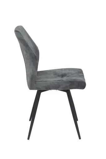 Stuhl - drehbar, Stoff, Vintage Anthrazit