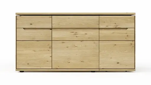 Sideboard Amora - schwenkbar, Wildeiche massiv bianco