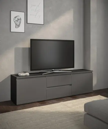 Lowboard - B ca. 180 cm, Anthrazit