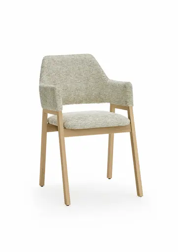 Armlehnstuhl - Stoff, Creme