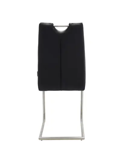 Freischwinger MERVE - Leder, Schwarz