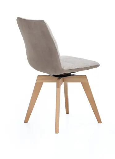 Stuhl - drehbar, Stoff, Rücken Schlamm, Sitz Taupe