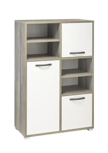 Highboard- Holz Dekor, Weiß