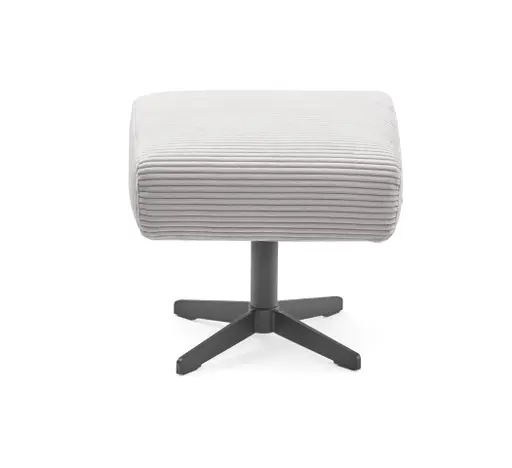 Hocker EILA - Stoff, Hellgrau