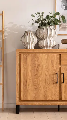 Sideboard Farmingdale light - Eiche massiv, natur geölt