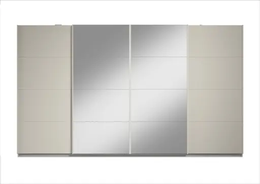 Schwebetürenschrank RIKK- B ca. 361 cm, Champagner, Spiegel