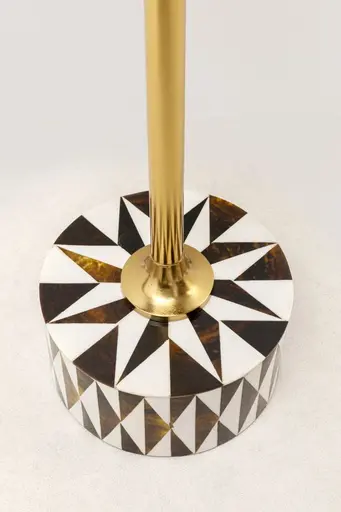 Beistelltisch- DH ca. 25x50 cm, Braun, Weiß, Stahl, Weiß