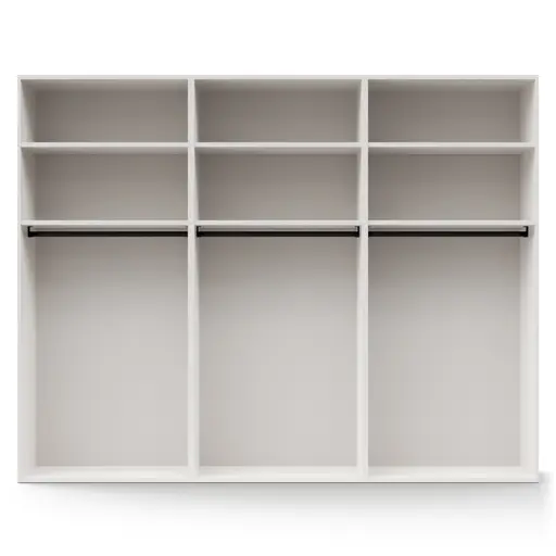 Drehtürenschrank Matera - BTH ca. 301x60x235 cm, Lack Matt, Weiß