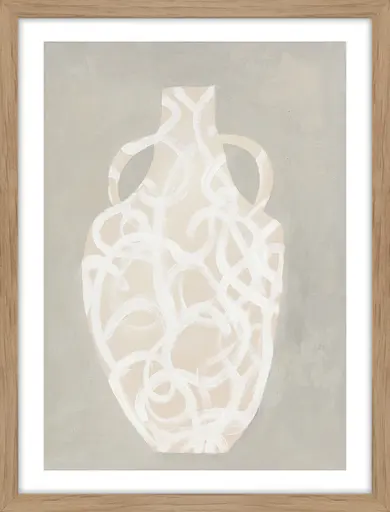 Gerahmter Digitaldruck - BHT ca. 30x40x2 cm, Geige-Grau