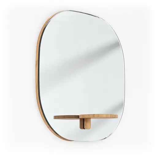 Spiegel Signe - ca. 75x75 cm, Parsolglas, Eiche